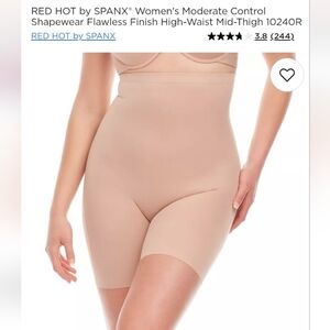 Red Hot SPANX Moderate Control Mid-Thigh Nude Size Medium NWOT